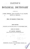 Paxton's Botanical Dictionary