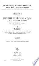 Pay of Enlisted Personnel, Army, Navy, Marine Corps, and Coast Guard