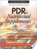 PDR for Nutritional Supplements