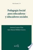 Pedagogía Social para educadoras y educadores sociales