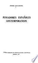 Pensadores españoles contemporáneos