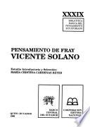 Pensamiento de Fray Vicente Solano