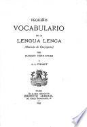 Pequeño vocabulario de la lengua lenca (dialecto de Guajiquiro)