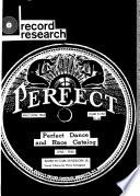 Perfect Dance and Race Catalog, 1922-1930