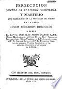 Persecucion contra la Religion Christiana