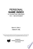 Personal Name Index to The New York Times Index, 1975-1989 Supplement