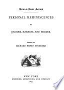 Personal Reminiscences