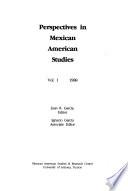 Perspectives in Mexican American Studies