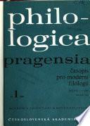 Philologica Pragensia