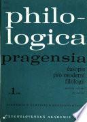 Philologica Pragensia