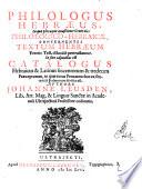 Philologus Hebraeus,
