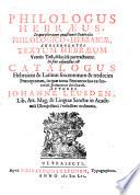 Philologus Hebraeus, in quo pleraque quaestiones generales philologico-hebraicae, concernentes textum hebraeum Veteris Test. dilucidè pertractantur. In fine adiunctus est catalogus Hebraicus & Latinus sexcentorum & tredecim praeceptorum, in quae totus Pentateuchus ex sententiâ Judaeorum divisus est. Authore Johanne Leusden, ...