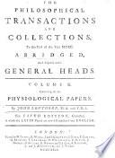 Philosophical Transactions and Collections