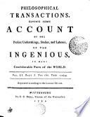 PHILOSOPHICAL TRANSACTIONS