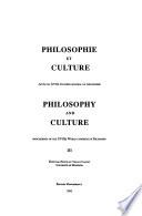 Philosophie Et Culture