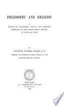 Philosophy and Religion