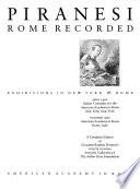 Piranesi, Rome Recorded