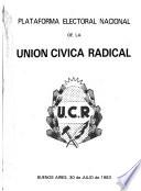 Plataforma electoral nacional de la Unión Cívica Radical