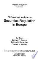 PLI's Annual Institute on Securities Regulation in Europe