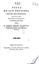 Poema de San Prospero contra los ingratos