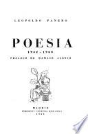 Poesía, 1932-1960