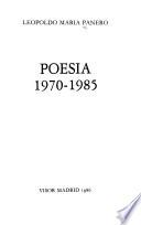 Poesía, 1970-1985