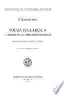 Poesía juglaresca y orígenes de las literaturas románicas