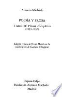 Poesía y prosa: Prosas completas (1893-1936)