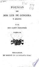 Poesías de Don Luis de Gongora y Argote