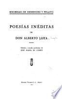 Poesías inéditas de Don Alberto Lista