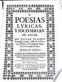 Poesias lyricas, y jocoserias