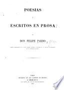 Poesías y escritos en prosa de don Felipe Pardo ...