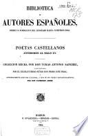 Poetas castellanos anteriores al siglo XV