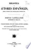 Poetas castellanos anteriores al siglo XV