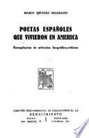 Poetas españoles que vivieron en America
