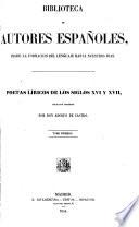 Poetas líricos de los siglos XVI y XVII