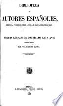 Poetas líricos de los siglos XVI y XVII