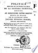 Politica deducida de las propias palabras de la Sagrada Escritura ...