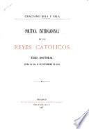 Política internacional de los Reyes Católicos