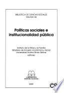 Políticas sociales e institucionalidad pública