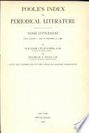 Poole's Index to Periodical Literature: 1892-1896