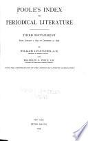 Poole's Index to Periodical Literature: 3d suppl. 1892-1896