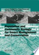 Population and Community Ecology for Insect Management and Conservation