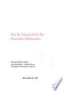 Por la vigencia de los derechos humanos