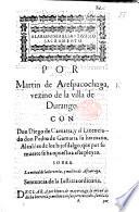 Por M. de Arespacochaga ... con Don D. de Gamarra, y ... don P. de Gamarra su hermano ... sobre la mitad de la herrería, y molino de Ascarraga. [By “-Bonilla.”]
