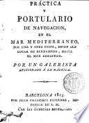 Práctica y portulario de navegacion en el mar Mediterraneo