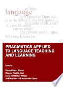 Pragmatics Applied to Language Teaching and Learning