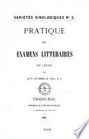 Pratique des examens littéraires en Chine