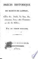 Précis historique du blocus de Landau