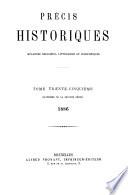 Précis historiques